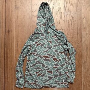 Boys Burlebo Camo Hooded Long sleeve shirt